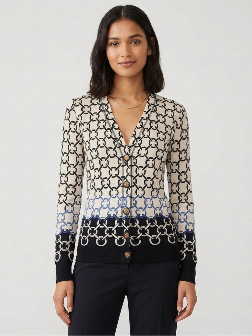 100% Cotton Chain Link Cardigan